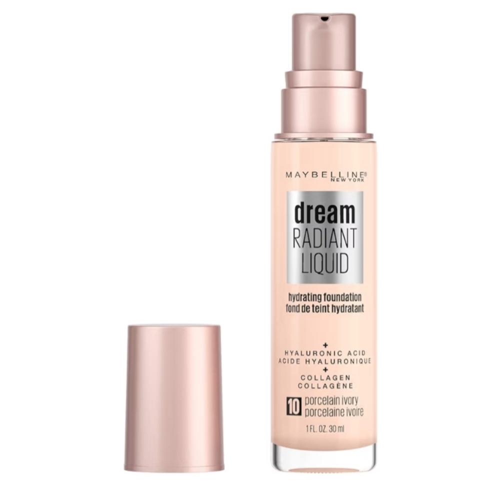 5 x Maybelline Dream Radiant Medium Coverage Foundation 10 Porcelain Ivory